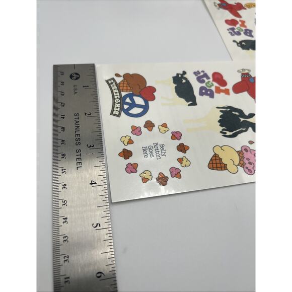 2007 Ben & Jerry's Ice Cream Milk Temporary Tattoos Vintage Cow Tattoo 6 Pages - Picture 5 of 6